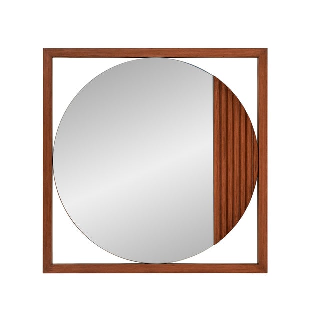 Kenneth Ludwig Chicago Dirken Wooden Framed Mirror For Sale - Image 4 of 9
