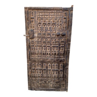Dogon Door W/Nommo Ancestors Mali African 45.5"h For Sale