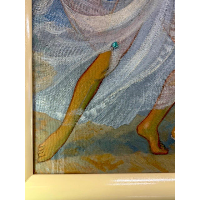 Raoul Guinet, French Art Deco Spring Scene, 1940s, Oil on Canvas For Sale - Image 6 of 9
