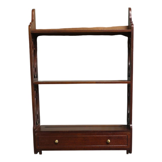 Wall Hanging Shelves with Drawer, 1960s For Sale