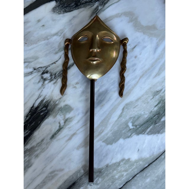 Sarreid, Ltd. Brass Decorative Mask For Sale - Image 10 of 12