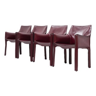 CAB 413 Armchairs by Mario Bellini for Cassina, 1990s, Set of 4 For Sale