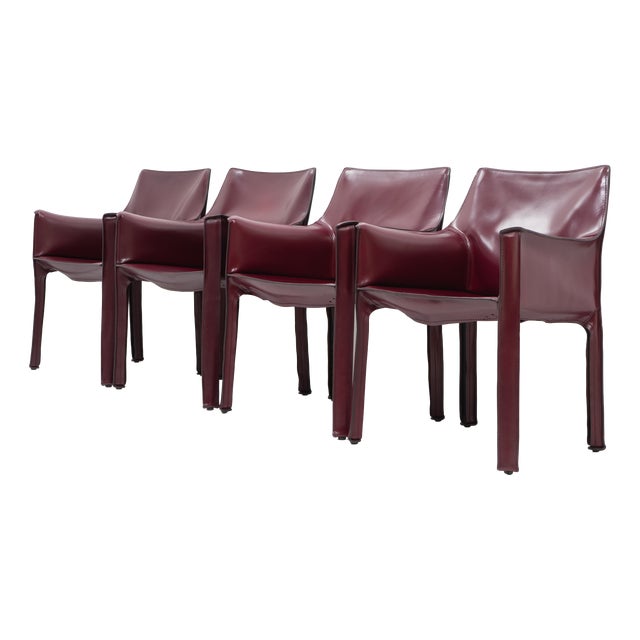 CAB 413 Armchairs by Mario Bellini for Cassina, 1990s, Set of 4 For Sale