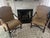 Pair of Sherrill Carved Wood Damask Armchairs With Nailhead Trim Pair of Sherrill Carved Wood Damask Armchairs With Nailhead Trim For Sale - Image 10 of 17