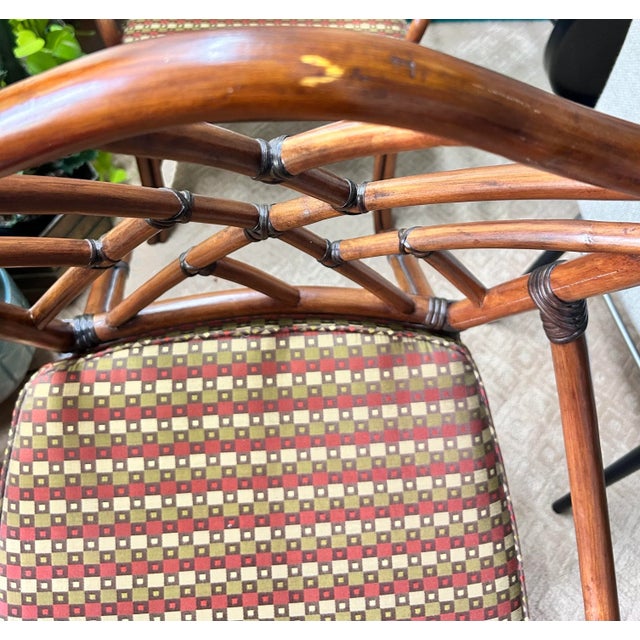 Pair of 1980s Chinese Chippendale Faux Bamboo Armchairs With Cane Seats For Sale - Image 14 of 14