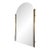Vintage Mid Century Modern Solid Brass Wall Mirror 1970s Postmodern 80s For Sale