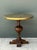 Mid-Century Modern Vintage Brass and Wood Pedestal Table For Sale - Image 3 of 12