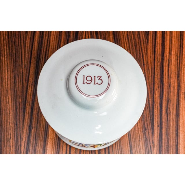 Ceramic Neat Ivy League Antique Porcelain Tobacco Jar Yale, Harvard, Columbia, Princeton Tobacciana For Sale - Image 7 of 15