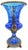 Pair Antique Cobalt Blue Glass Vases With Ornate Bronze Rim, Handles and Mount For Sale - Image 9 of 18