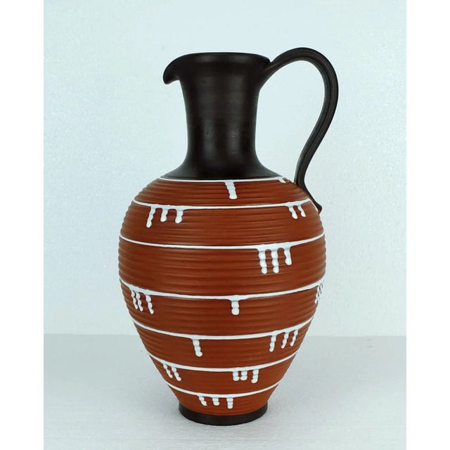 Black Vintage Large Jug Vase from Ilkra Keramik For Sale - Image 8 of 8