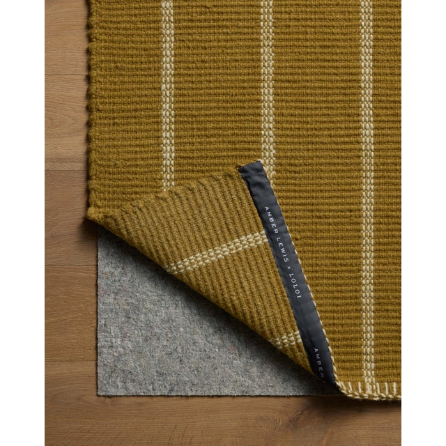2020s Amber Lewis x Loloi Harlan Ochre / Ivory 8'-6" x 11'-6" Area Rug For Sale - Image 5 of 5