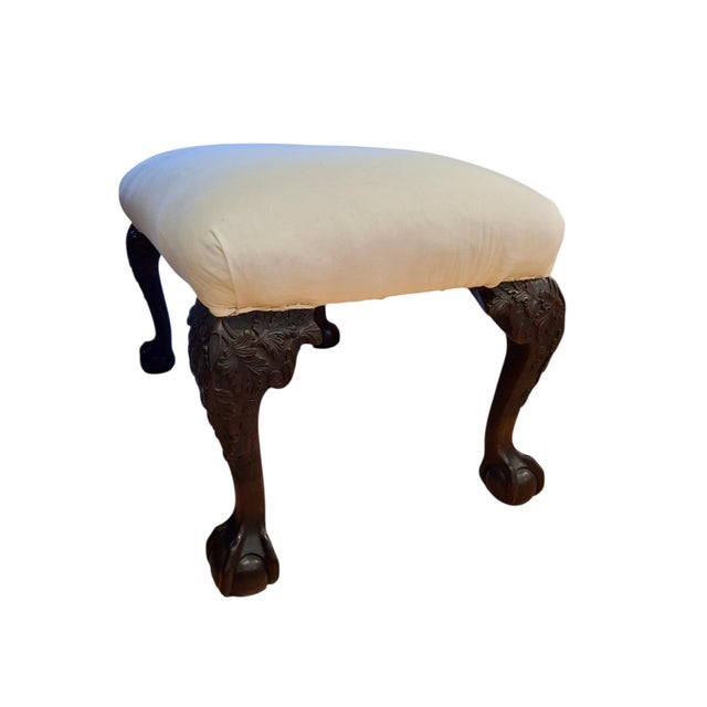 Traditional Georgian Style Ball & Claw Foot Bench For Sale - Image 3 of 10