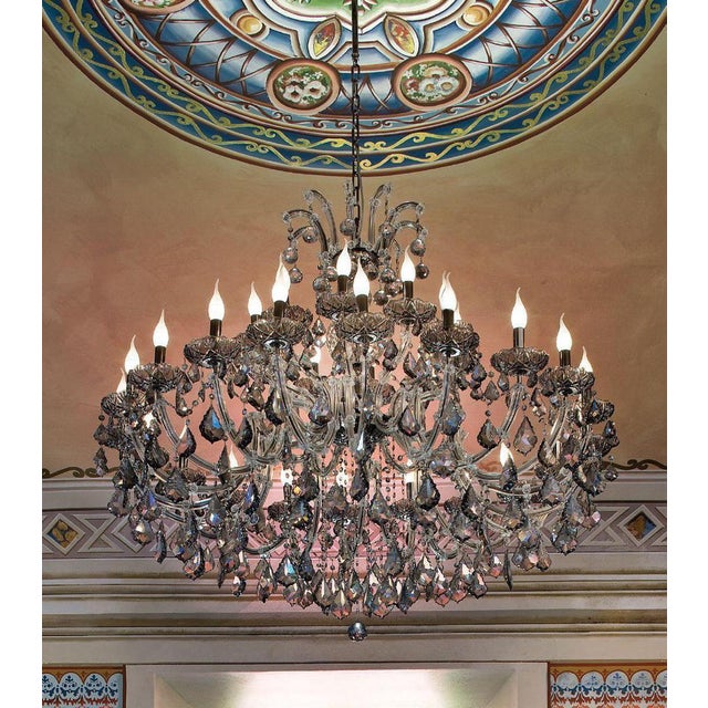 Maria Theresa 30 Lights Chandelier in Polished Chrome and Crystal by Aggiolight For Sale - Image 10 of 14
