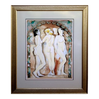 "The Aunties" - Figurative Abstract Limited Edition Print, 20/100 by Anne Ormsby For Sale