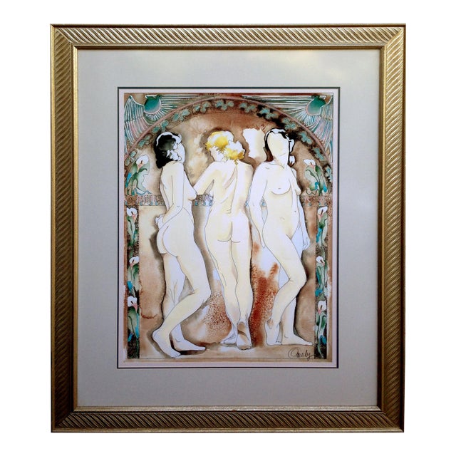 "The Aunties" - Figurative Abstract Limited Edition Print, 20/100 by Anne Ormsby For Sale