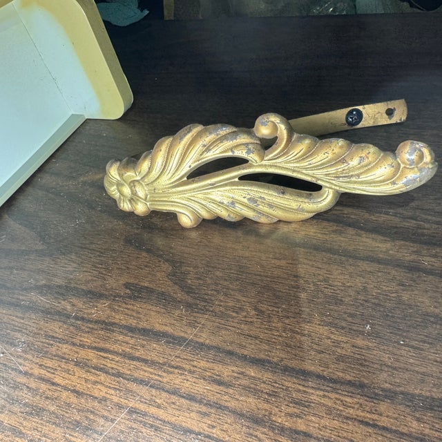Vintage Ancathus Leaves Curtain Tie Backs- A Pair For Sale - Image 4 of 7
