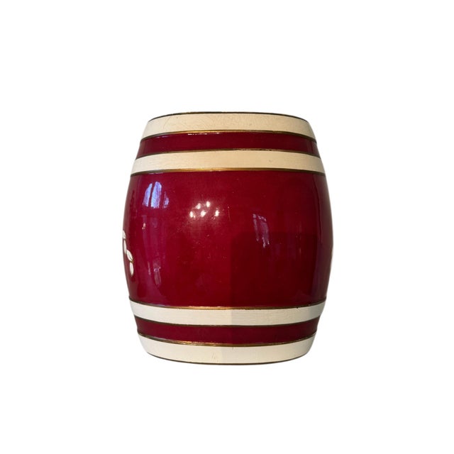 Early 20th Century Antique Victorian-Style Brandy Barrel Decanter With Spigot/Cork For Sale - Image 5 of 10