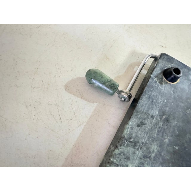 Italian Dark Green Verdi Marble Butter Cutting Board, 20th Century For Sale - Image 3 of 5