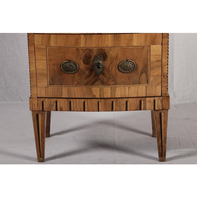 Wood Small Antique Baroque Louis XVI Chest of Drawers in Walnut, 1780 For Sale - Image 7 of 18