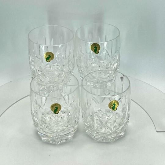 Beautiful set of four double old fashioned crystal glasses in Waterford’s “Westhampton” pattern (now retired). This...