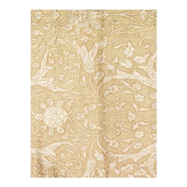 Traditional 2020s Beige Color Fine Hand kNotted Tabriz For Sale - Image 3 of 4