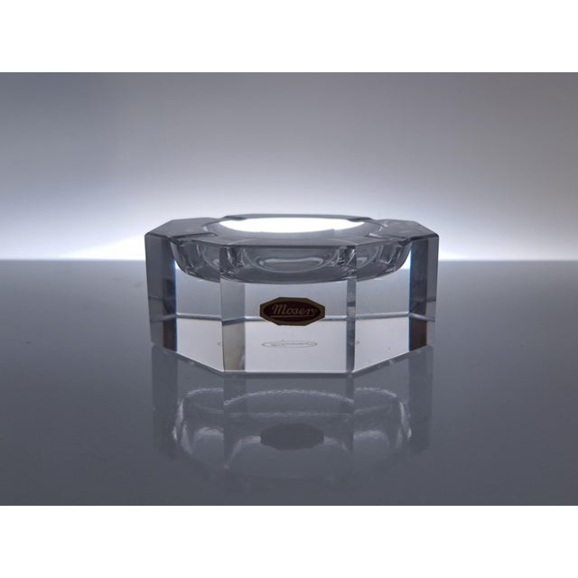 Glass Moser Ashtray in Clear Crystal, 1970s For Sale - Image 7 of 12