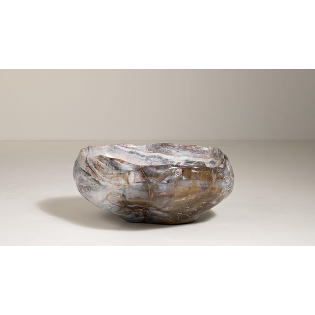 Mid 20th Century Mid 20th Century Brazil Antique White Agate Decorative Bowl For Sale - Image 5 of 15