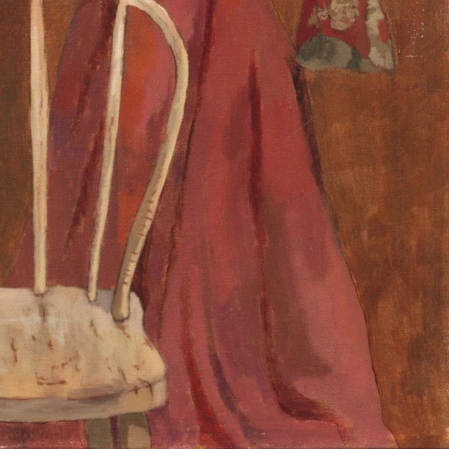 Bentwood Chair, High-Waisted Dress', Post-Impressionist Oil by Jill Davenport For Sale In Monterey, CA - Image 6 of 11