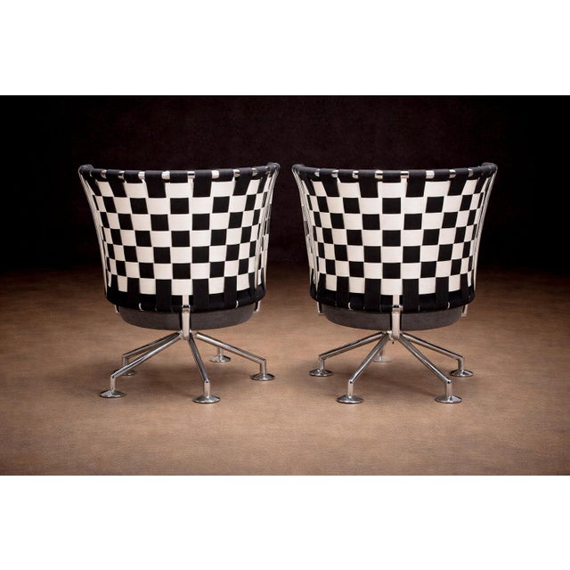 Peter Maly Pair of Armchairs in Steel & Fabric, Peter Maly, 1990s - Lot 92 For Sale - Image 4 of 11