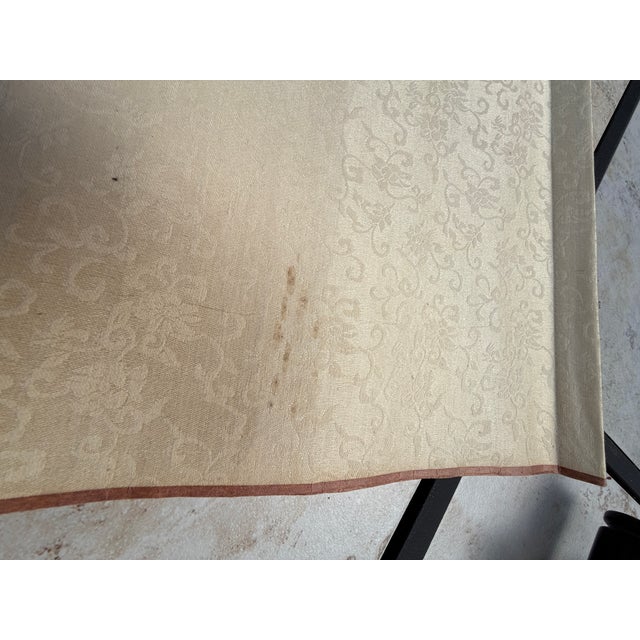 Paper Vintage Chinese Landscape Hanging Scroll With Calligraphy & Red Seals For Sale - Image 7 of 8