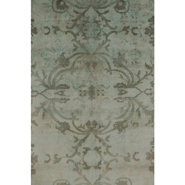 Textile Oushak Floral Oversized Wool & Natural Silk Rug by Rug & Kilim, India For Sale - Image 7 of 11