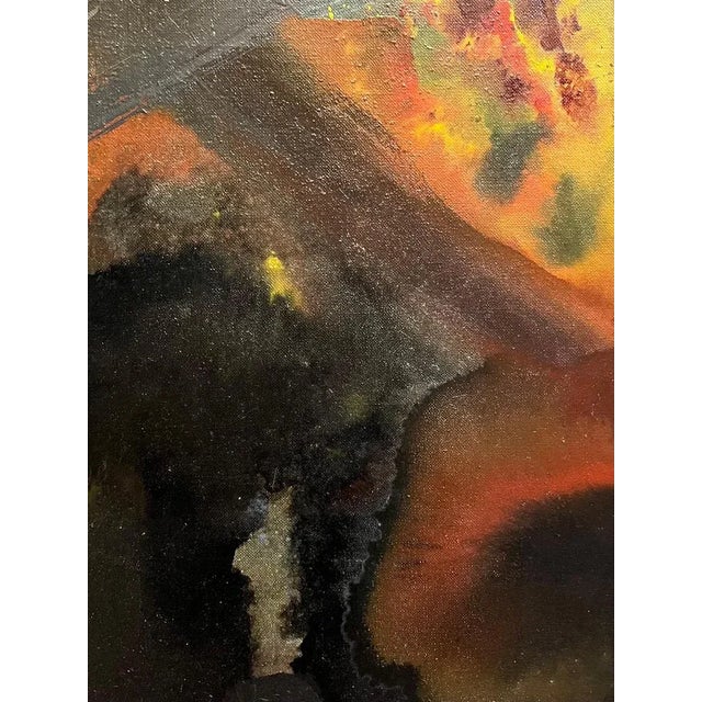 Jos De Cock, Night's Glimmer, Oil on Canvas, 1963 For Sale - Image 5 of 15