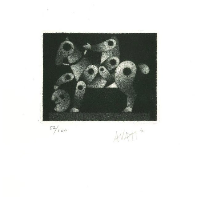 Rider - Original Etching on Paper by Mario Avati - 1960s 1960s For Sale