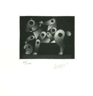 Rider - Original Etching on Paper by Mario Avati - 1960s 1960s