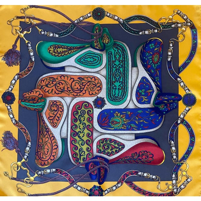 The Hermes scarf Festival is a distinguished piece that celebrates the elegance of equestrian traditions. With no reissue...