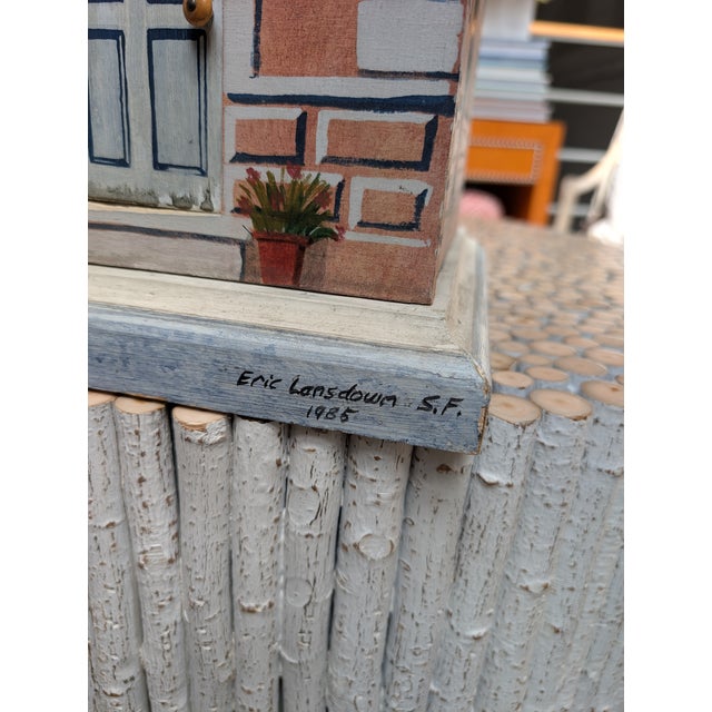 Eric Lansdown Vintage Hand Crafted Signed Dollhouse Circa 1985 For Sale - Image 4 of 17