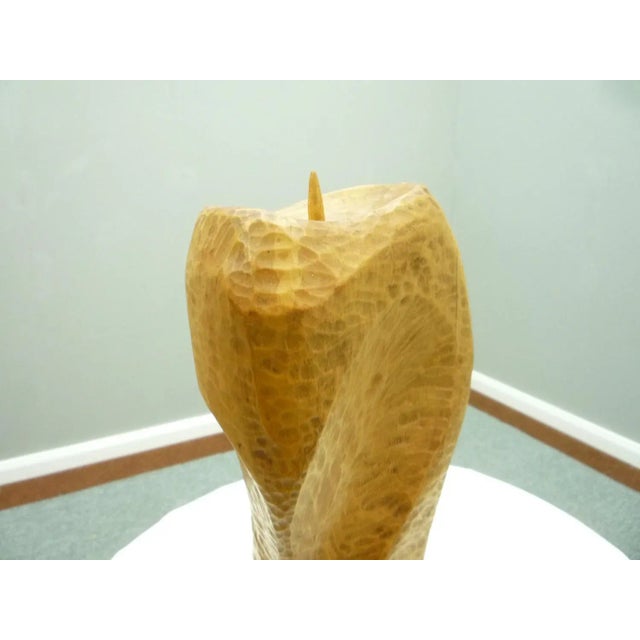 1930s Anthroposophical Limewood Candleholder, 1930s For Sale - Image 5 of 12