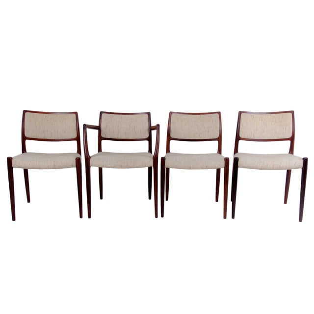 Niels Otto Møller Mod. 80 & 65 Dining Chairs - Set of 4 For Sale - Image 9 of 9