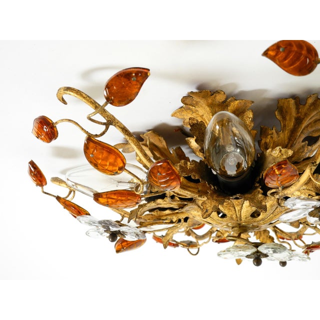 Gold-Plated Ceiling Lamp by Banci Firenze, Italy, 1960s For Sale - Image 9 of 18