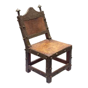 African Ashanti King's Asipim Chair Ghana 19th Century