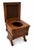 Antique Eastlake Oak Commode With Needlepoint Seat For Sale - Image 4 of 5