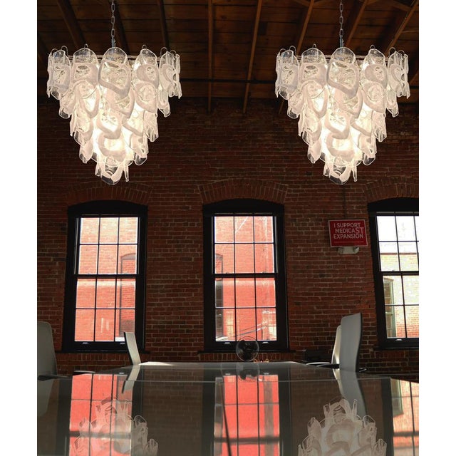 Large Italian Murano Glass Chandelier, 1970s For Sale - Image 14 of 18