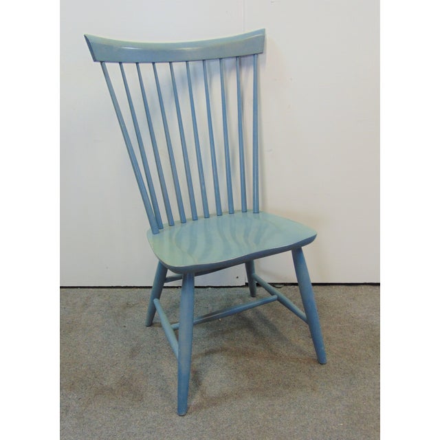 Ethan Allen Country Colors Blue Windsor Style Chair Chairish
