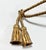 Hollywood Regency Vintage Italian Gilt Metal Rope & Tassel Curtain Tiebacks, Pair For Sale - Image 3 of 8