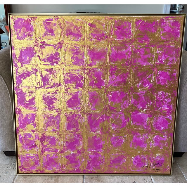 2020s Pink Matrix - Framed - Designed by Cheryl P. Kohloff For Sale - Image 5 of 7
