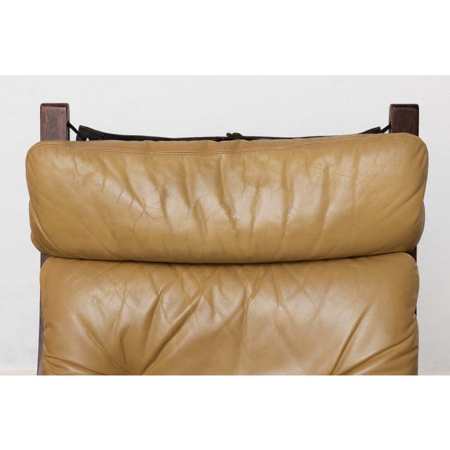 Animal Skin Light Brown Siesta Armchair by Ingmar Relling for Westnofa, Norway, 1960s For Sale - Image 7 of 10