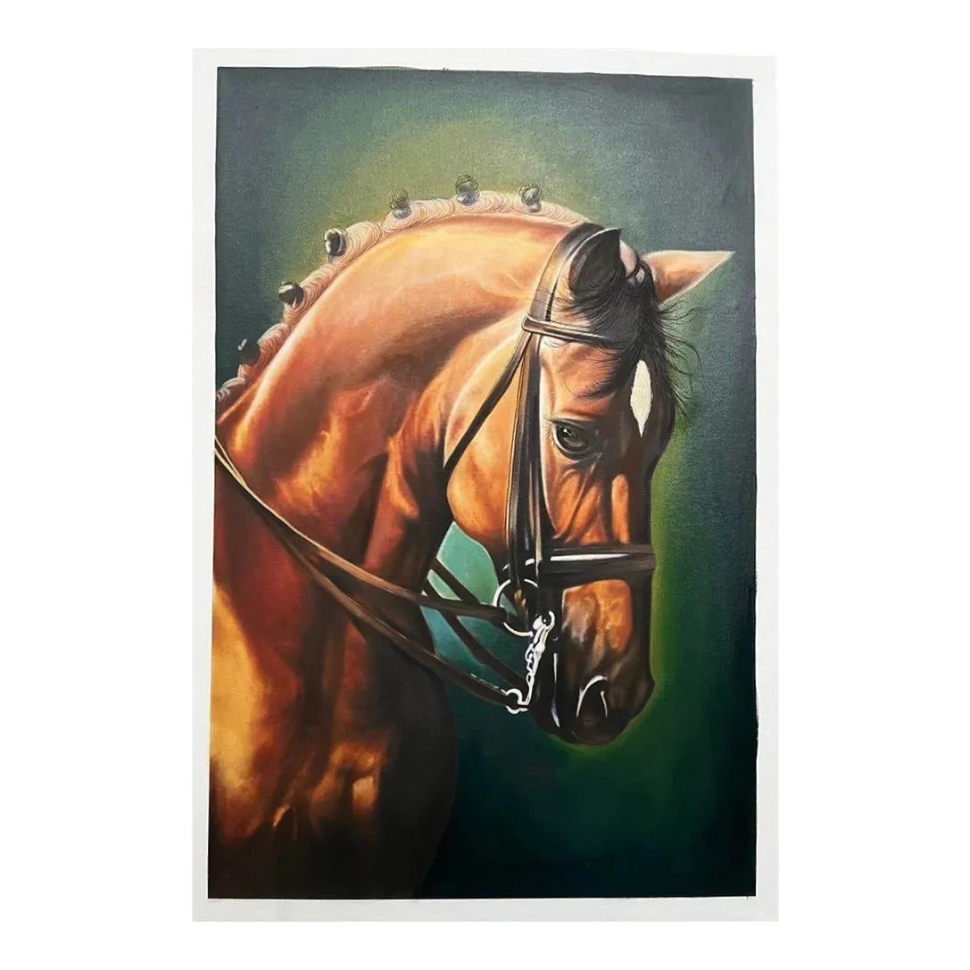 Horse Face Painting Oil on Canvas Chairish