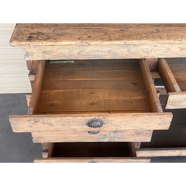 Bleached Spanish Pine Cabinet with drawers and Door, circa 1840-60 For Sale - Image 13 of 18