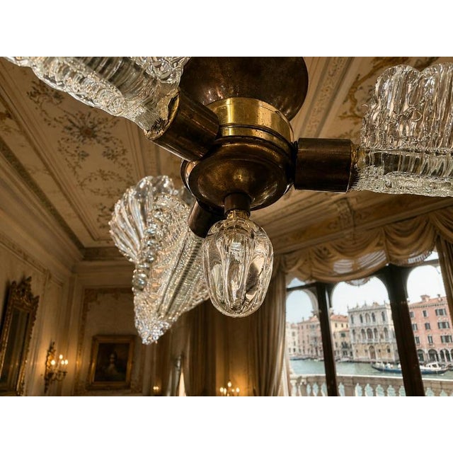 Italian Art Deco Murano Glass Chandelier by Ercole Barovier, 1940 For Sale - Image 6 of 11