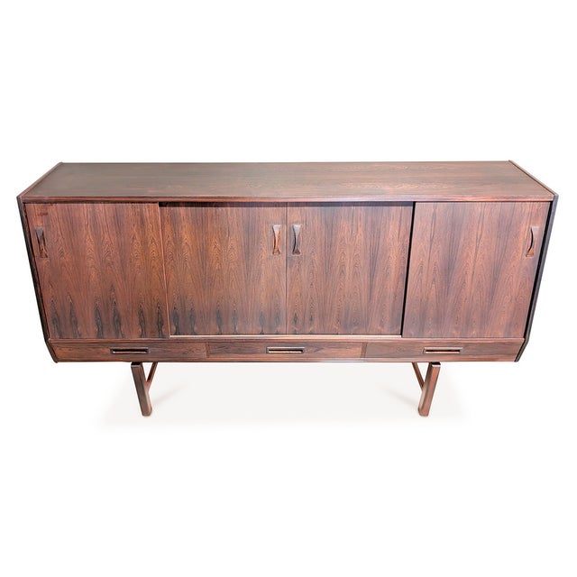 1950s Rosewood Credenza For Sale - Image 4 of 6